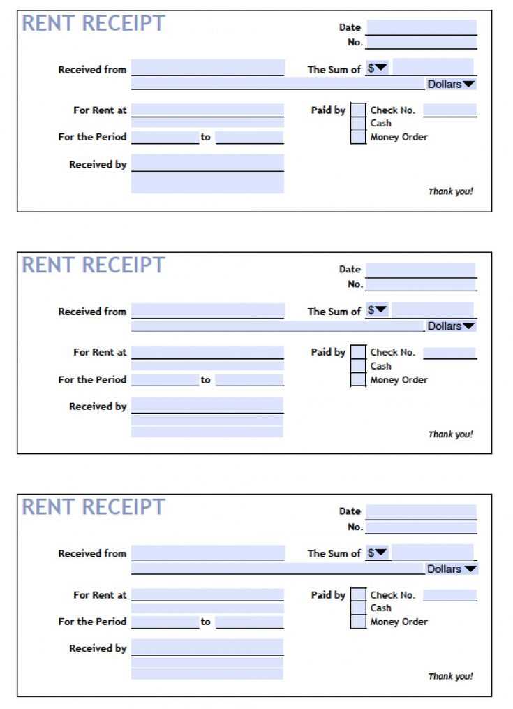 excel rental receipt template