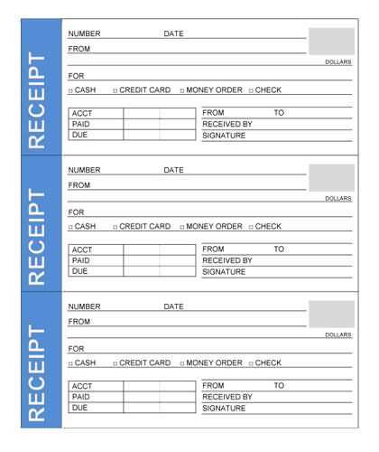 credit card receipt templates