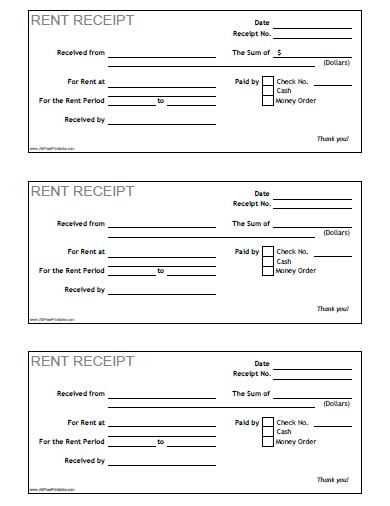 free moving receipt template