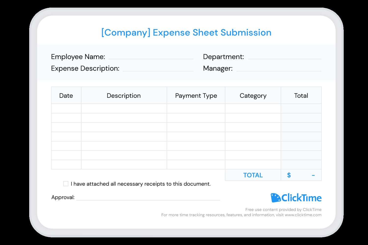 excel template for receipt tracking