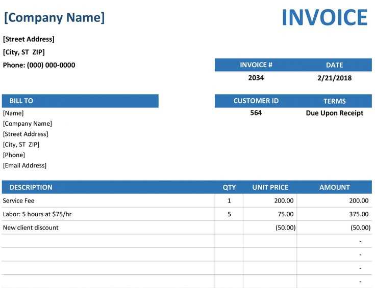 company receipt invoice templates free