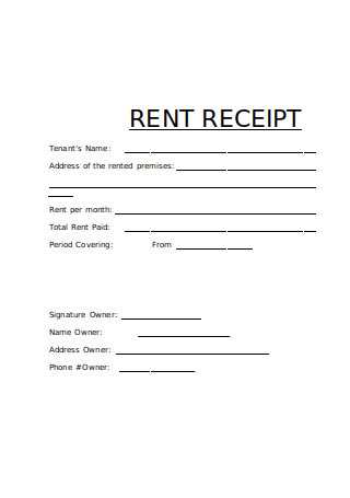 free online rent receipt template