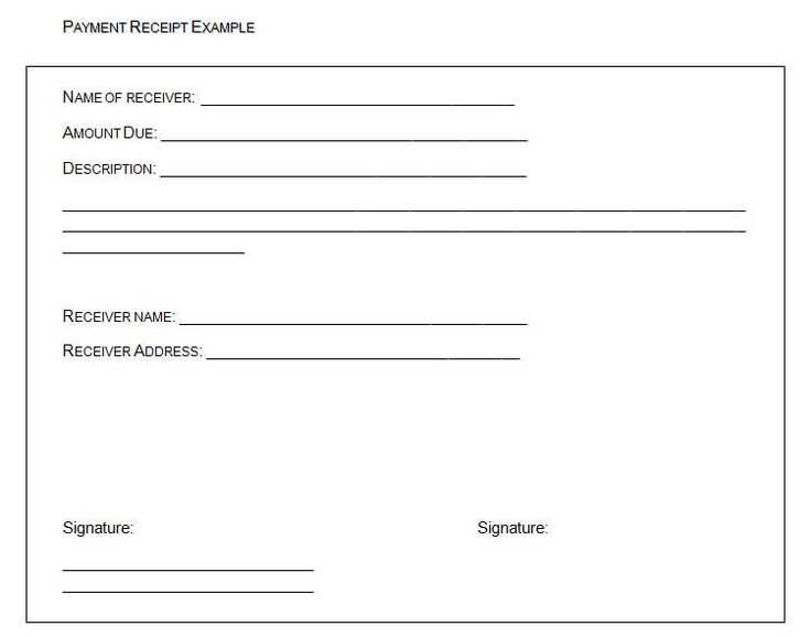 patient payment receipt template