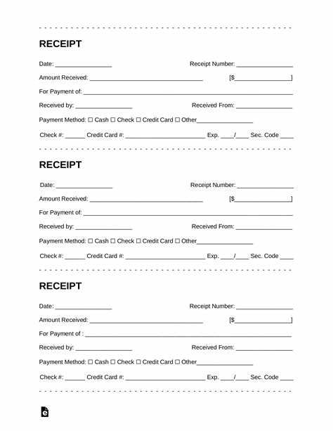 free printable receipt template pdf