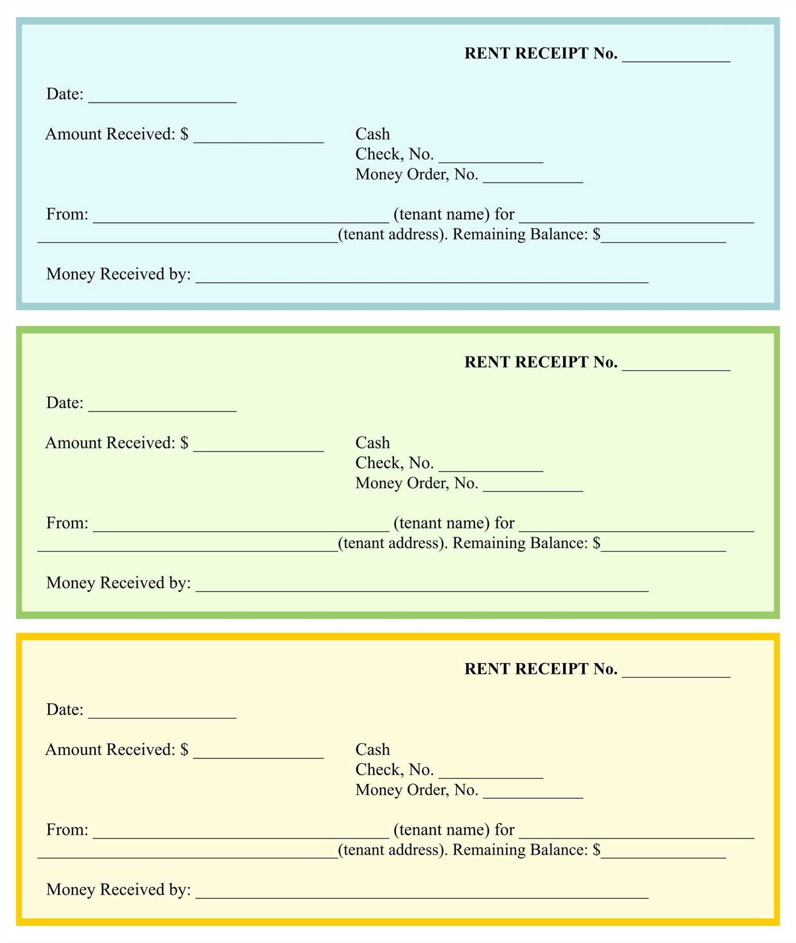 child care receipt template