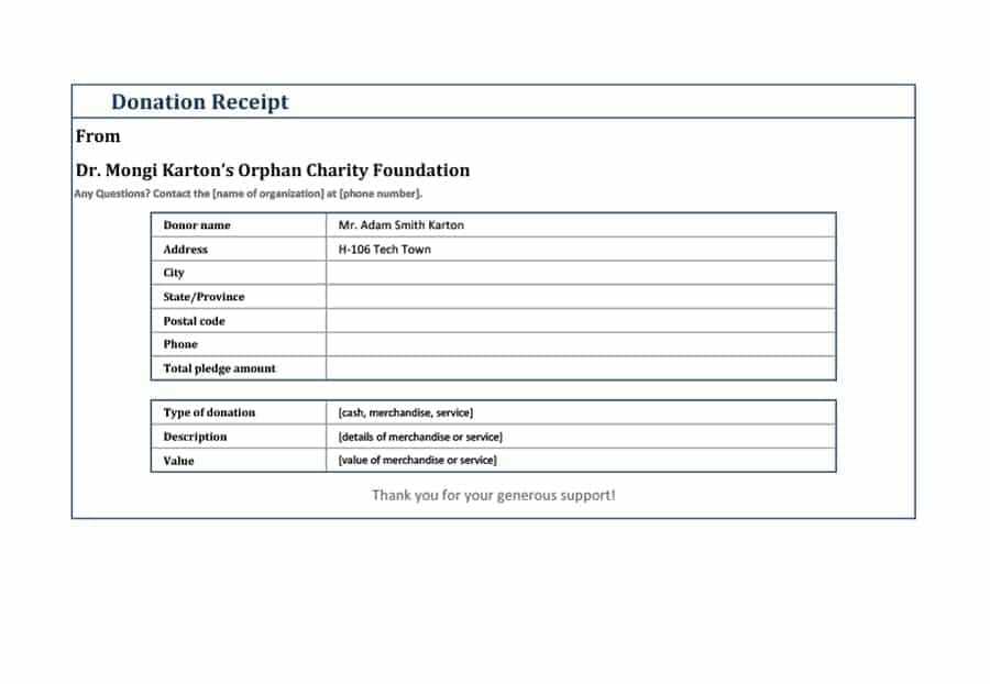 printable 501c3 donation receipt template