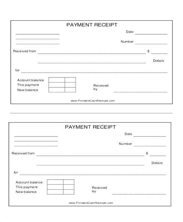 gree template for payment receipt