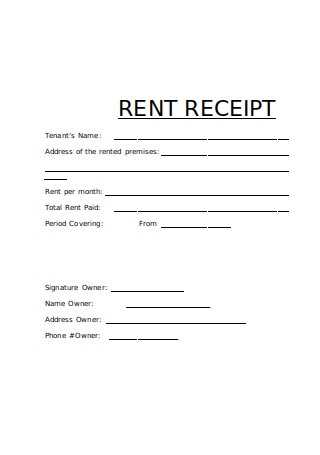 free renters receipt template