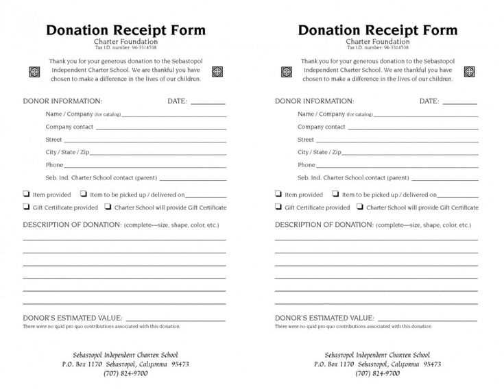 tax deductible donation receipt template australia