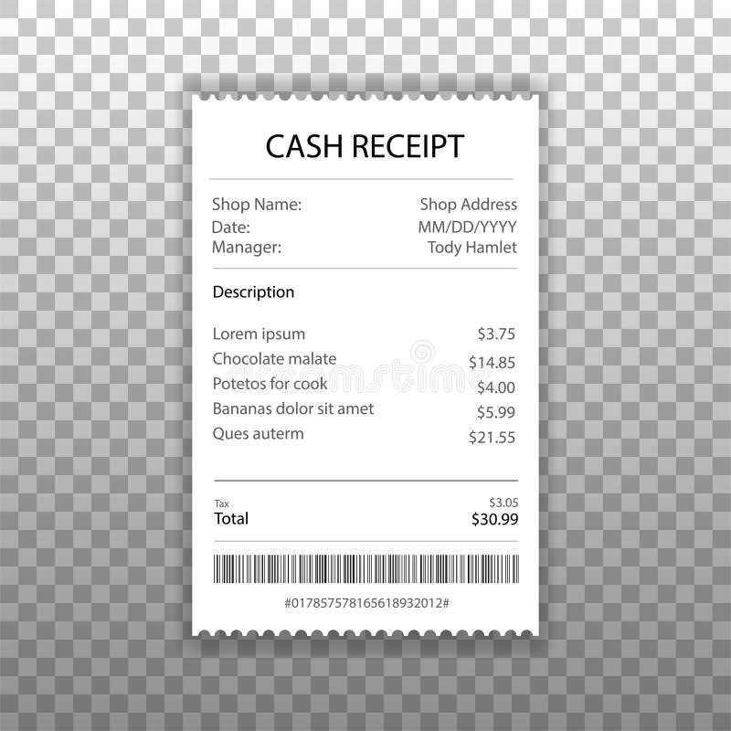 adobe illustrator receipt template