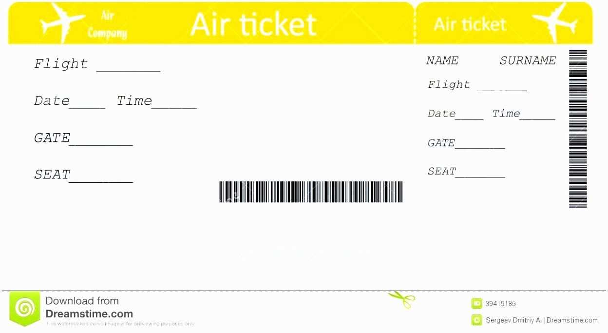 airline ticket receipt template