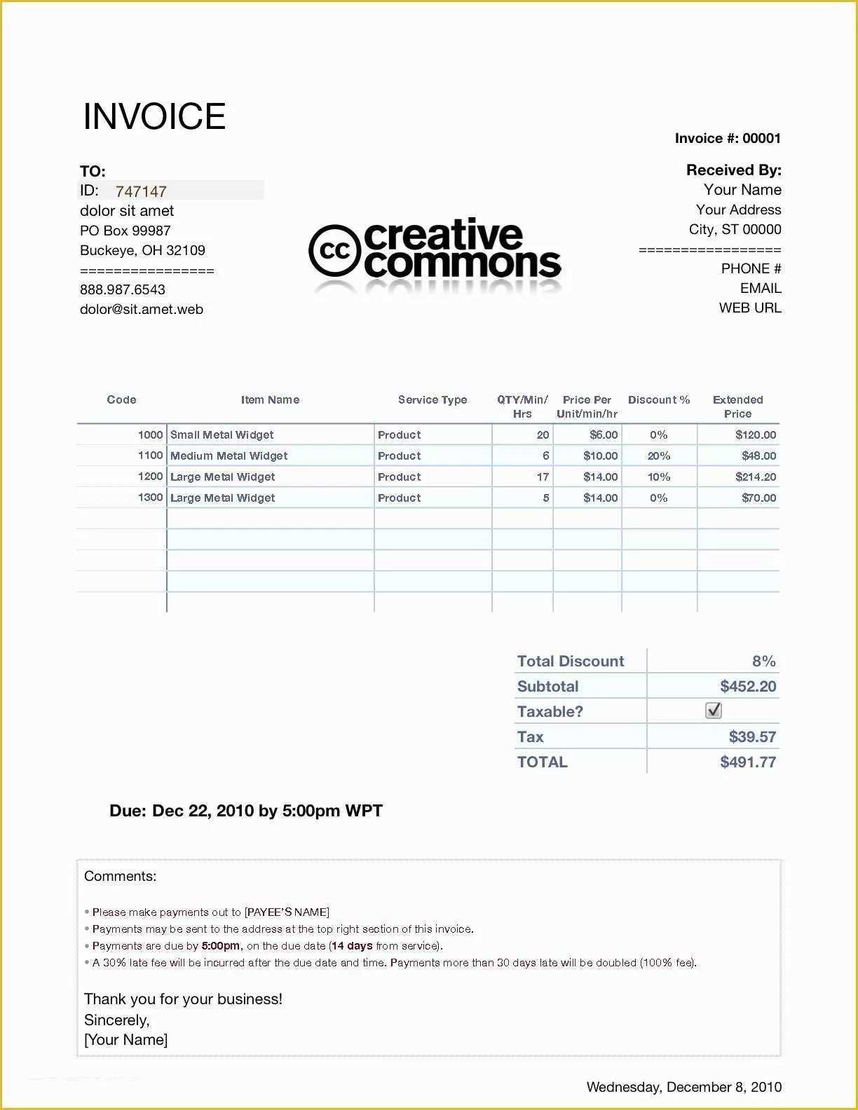 apple receipt template