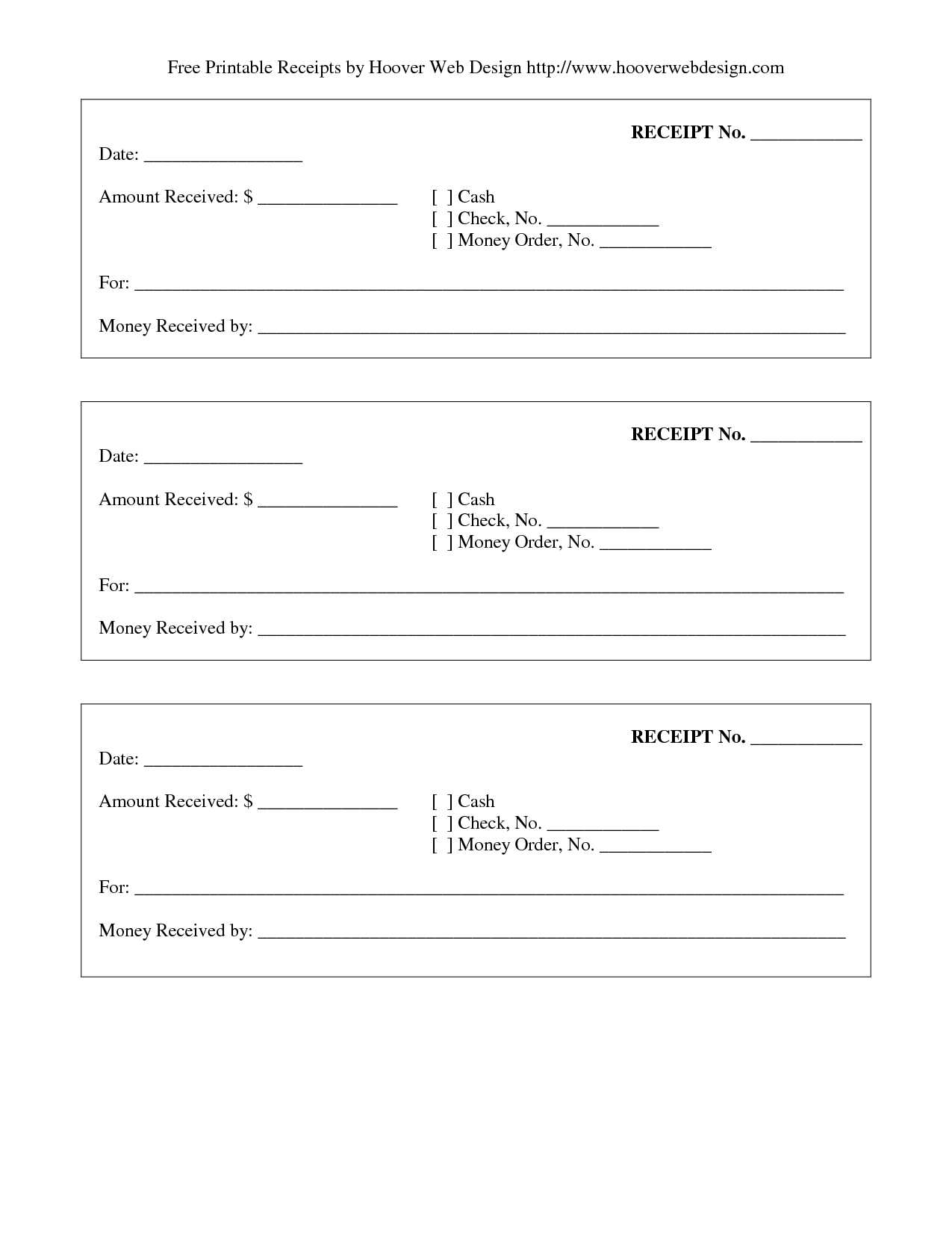 best free receipt template