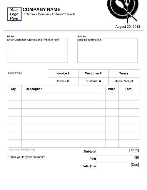 billing receipt template