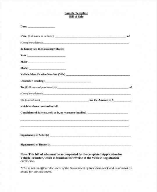 boat sales receipt template
