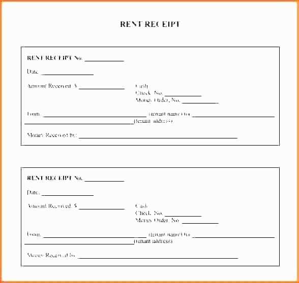 cash rental receipt template