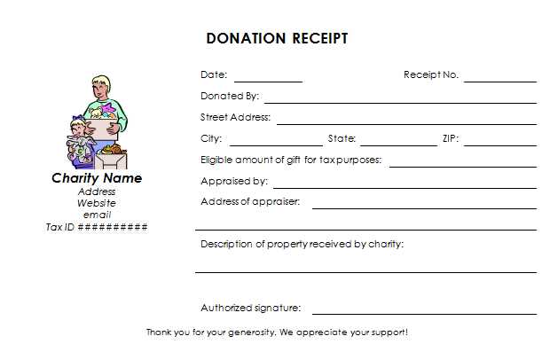 charity receipt template uk