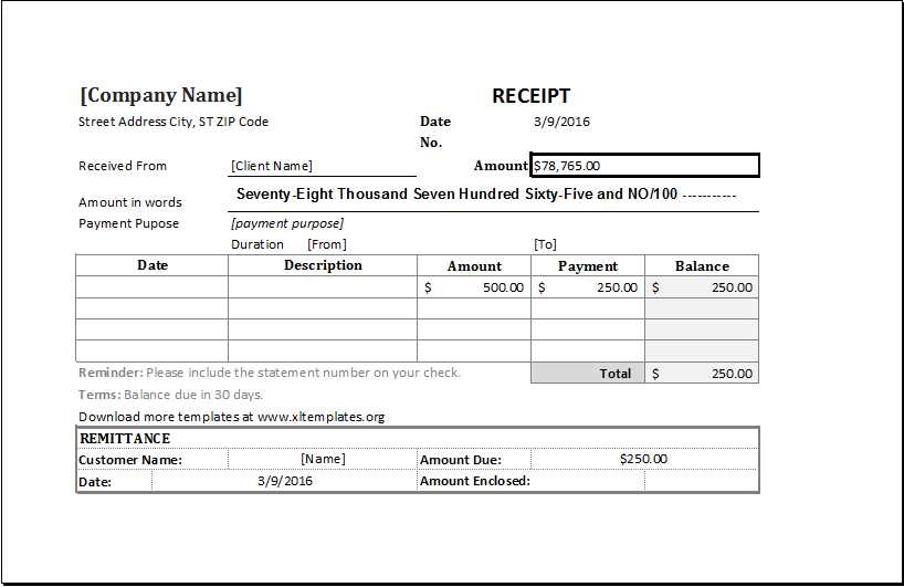 cheque receipt templates