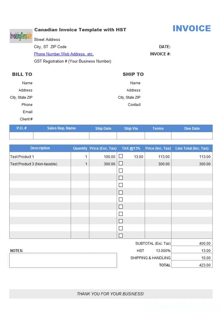 contractor receipt template free