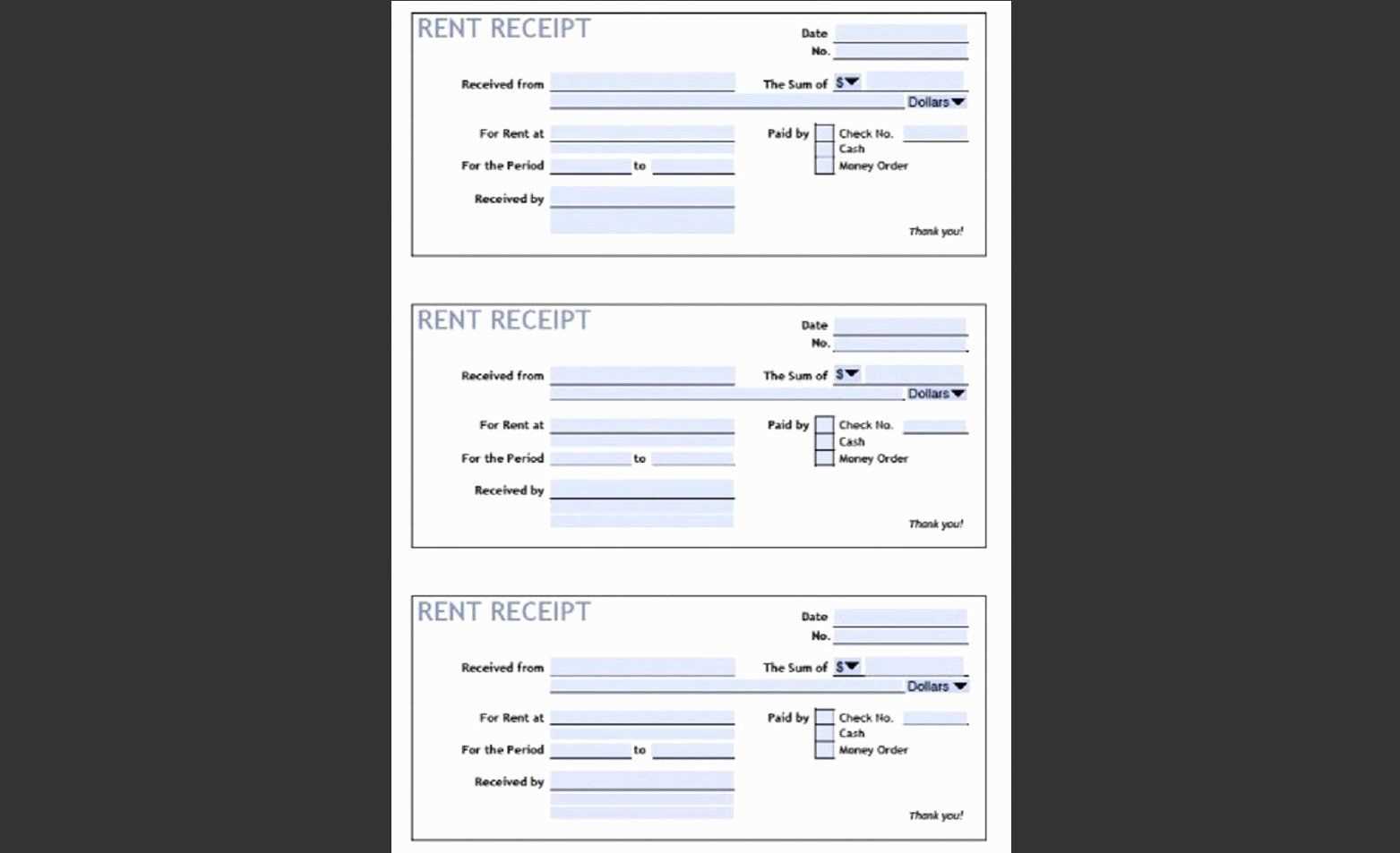 custom receipt template