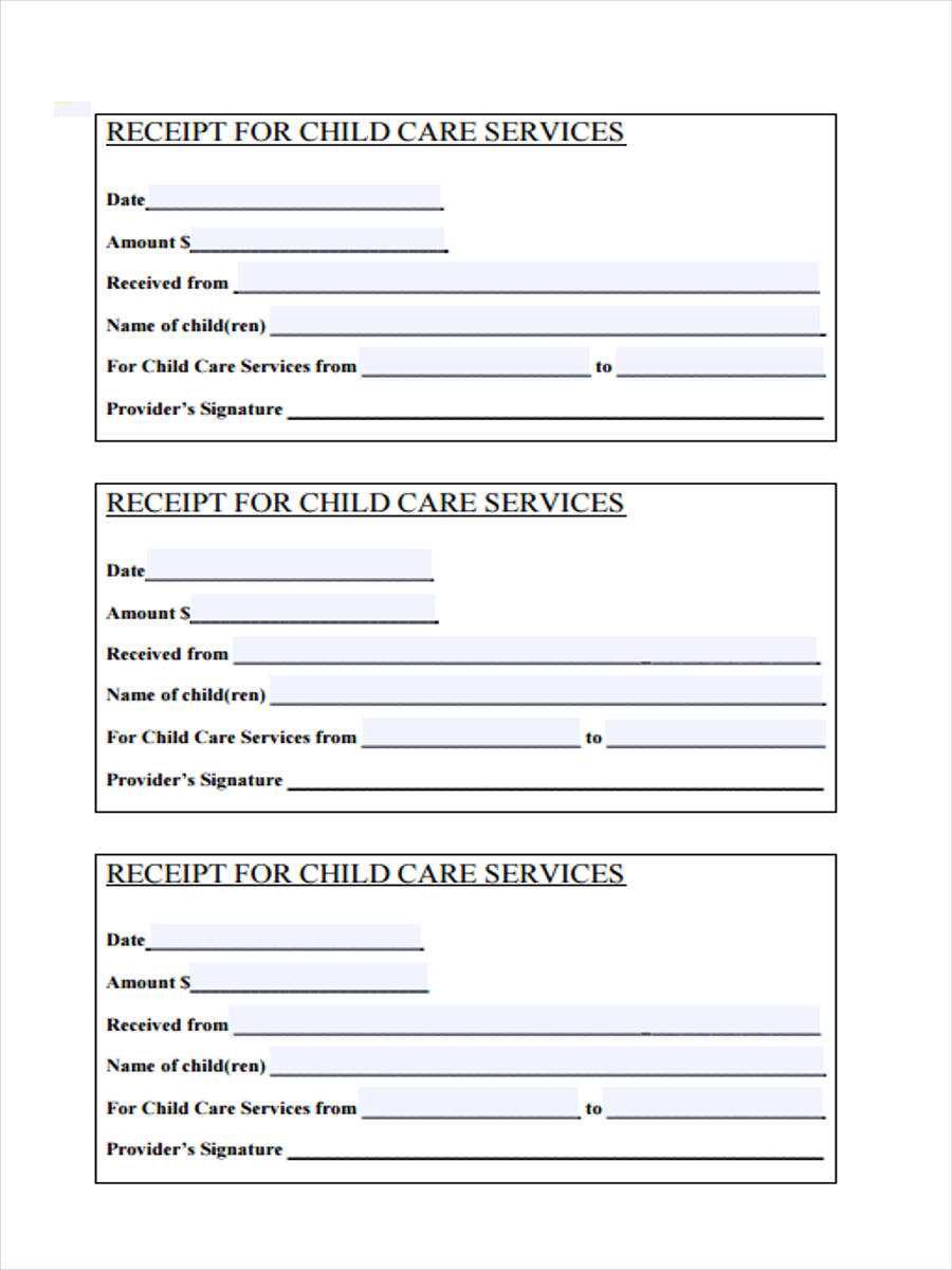 daycare receipt template download