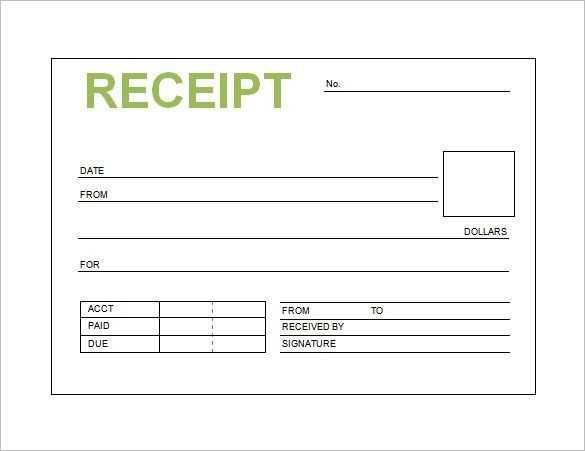 daycare receipt template download