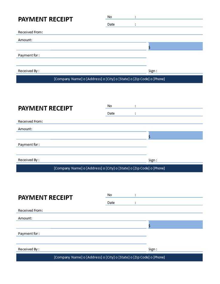 debt collection payment receipt template