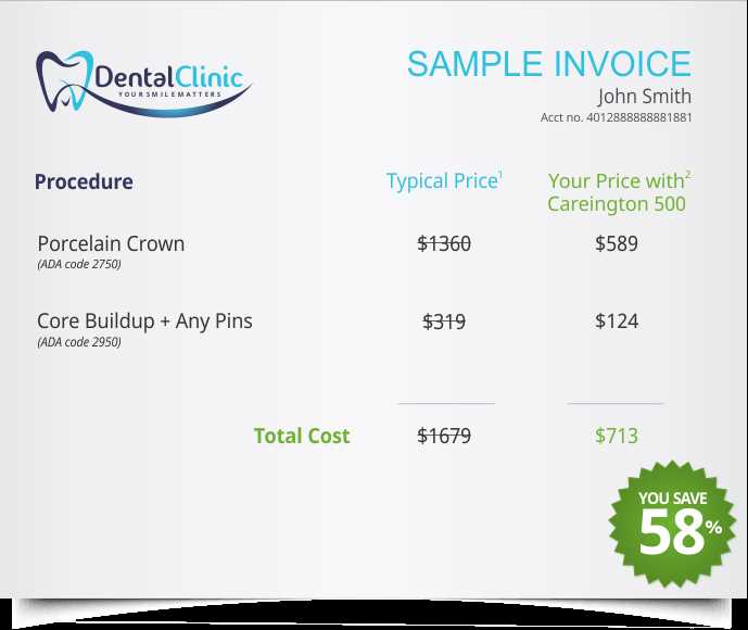 dental clinic receipt template
