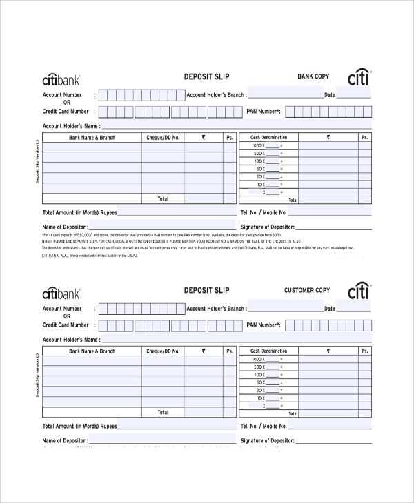 Deposit slip template excel unique sales receipt