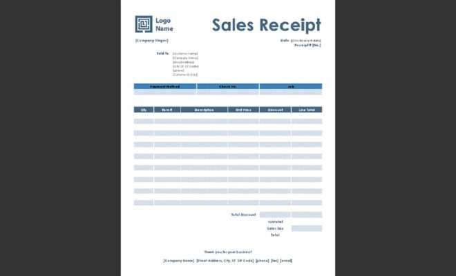 does microsoft word have a receipt template