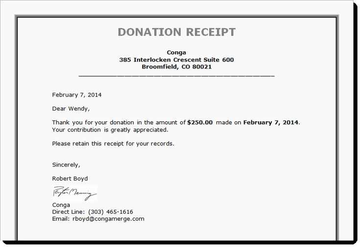 donation receipt template word