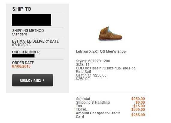 email receipt template shoe store