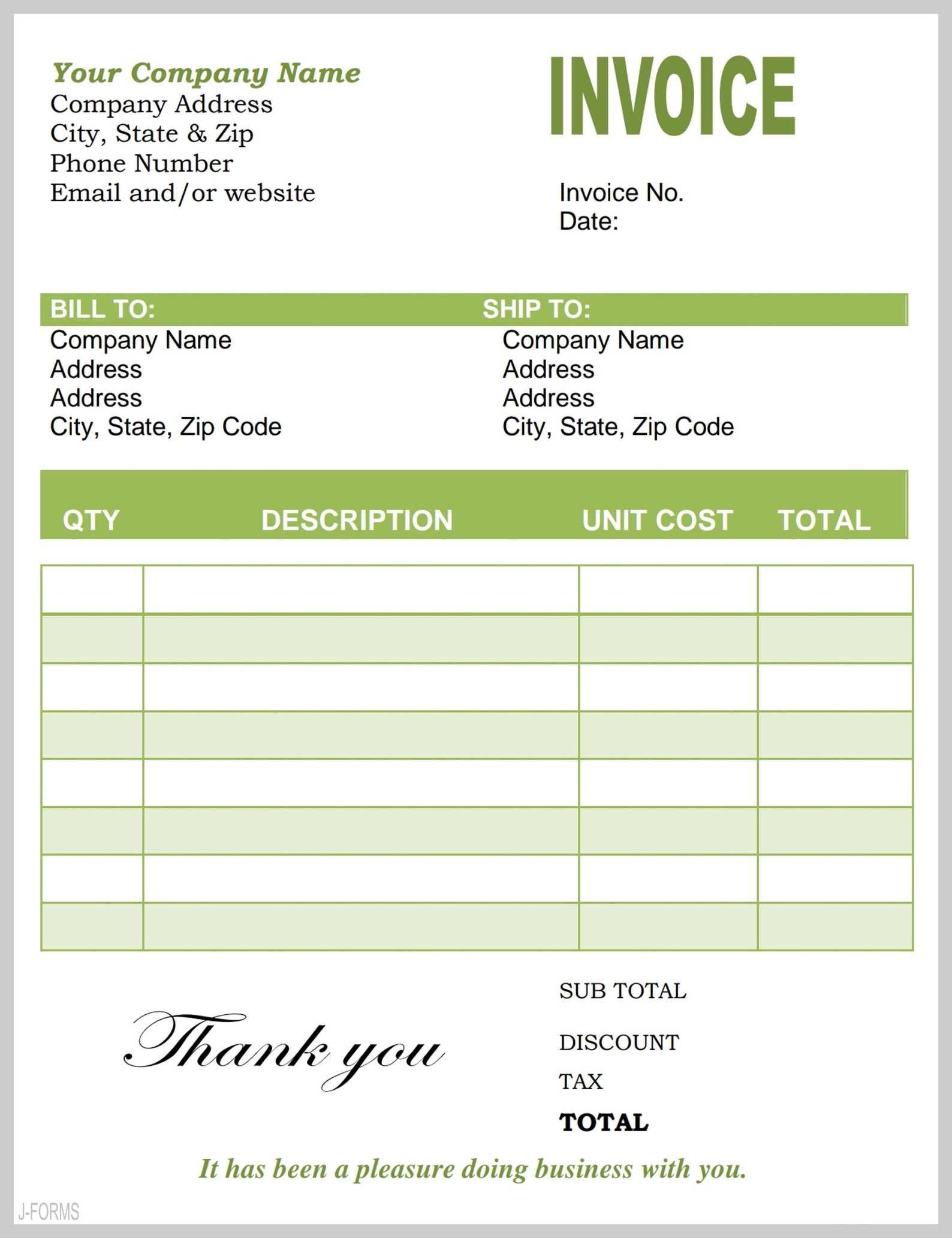 fillable receipt invoice template