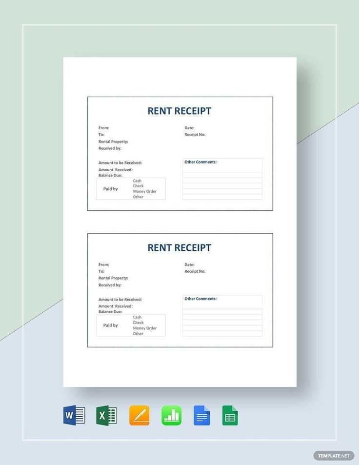 free receipt template google docs