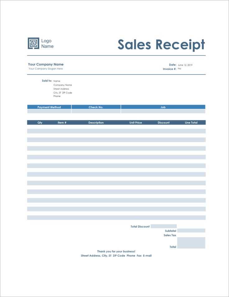 free receipt template open office