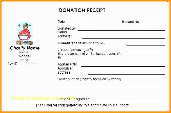 fundraiser receipt template