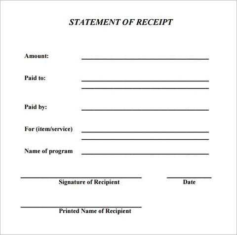 general receipt template free downoad