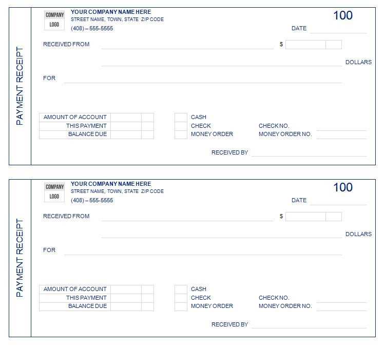 general receipt template word