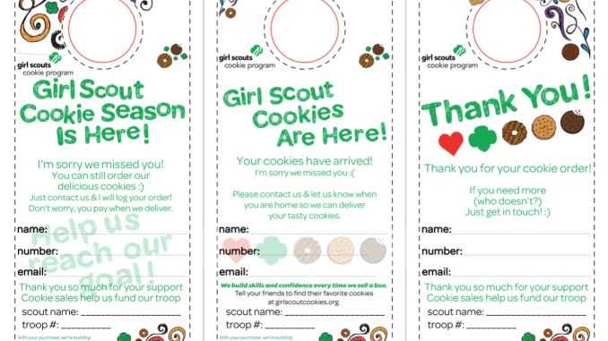 girl scout cookie sales receipt template