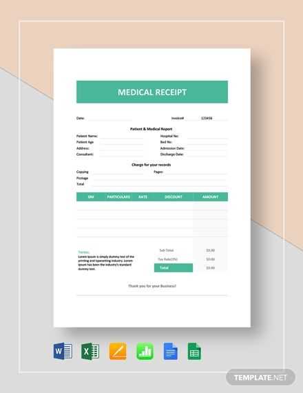 google doc receipt template free