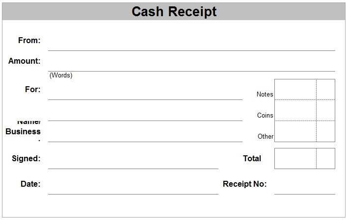 google docs cash receipt template
