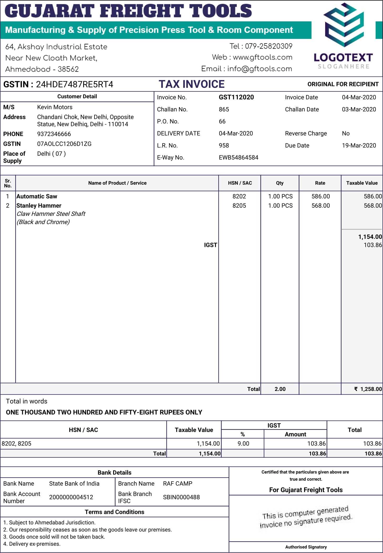 gst receipt template nz