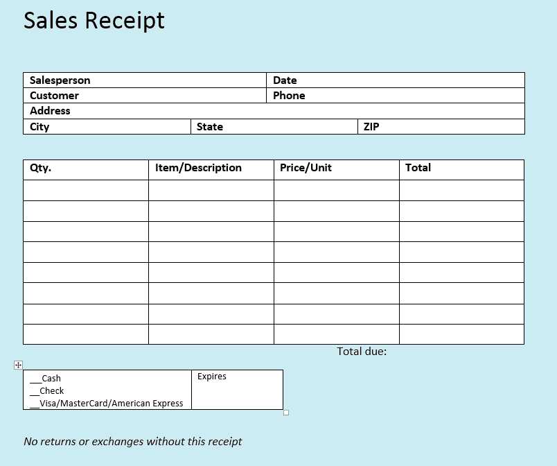 hand receipt template 2062 xls