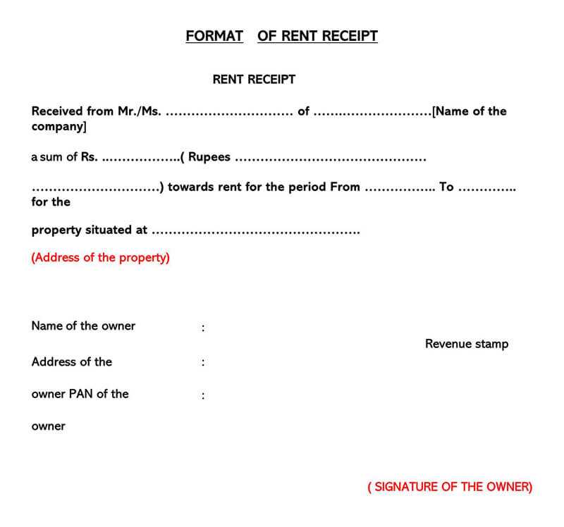 income tax receipt template
