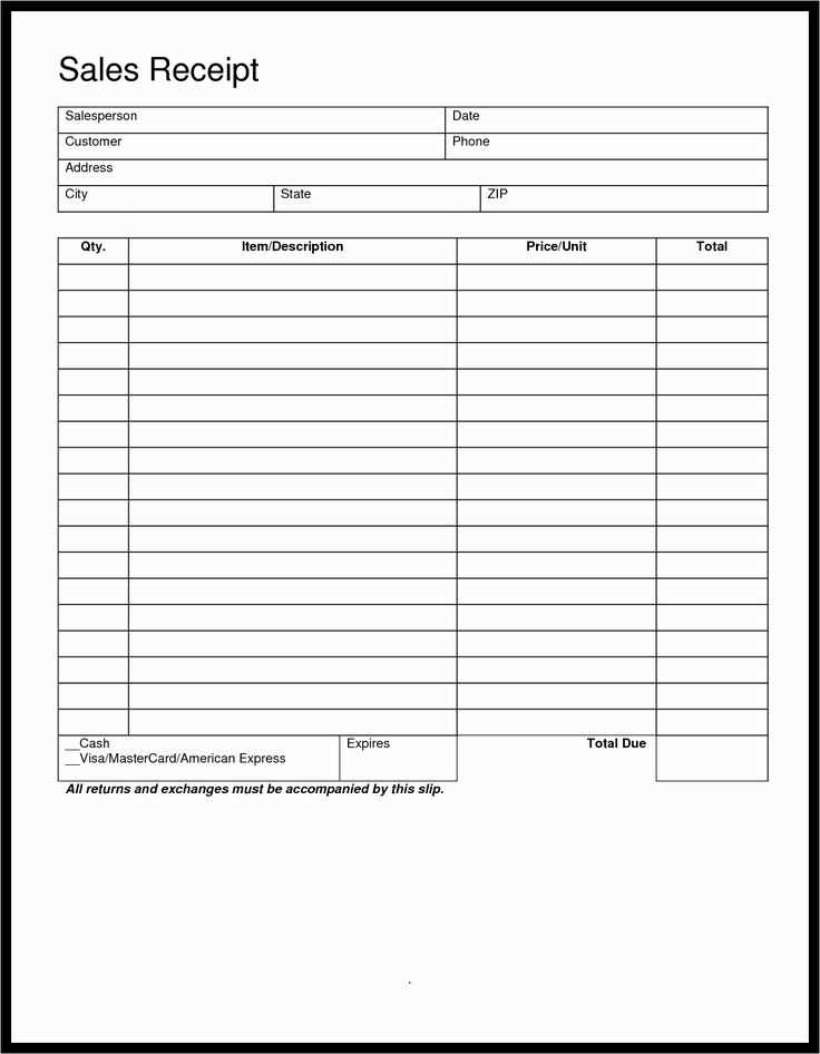 itemised receipt template