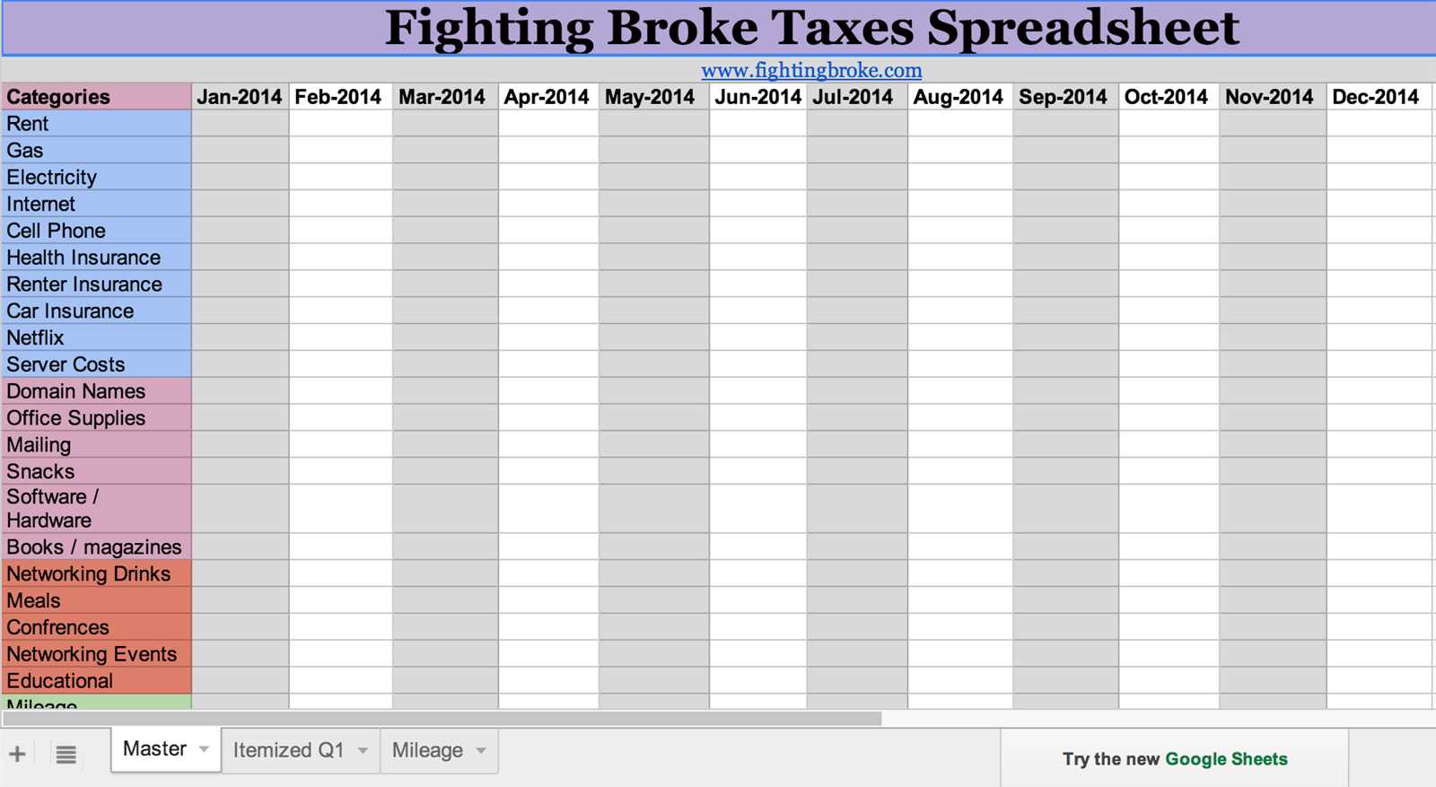Itemized receipt template for excelspreadsheet