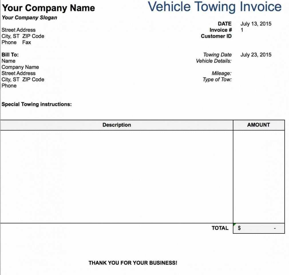 limousine service receipt template