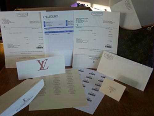 louis vuitton template receipt