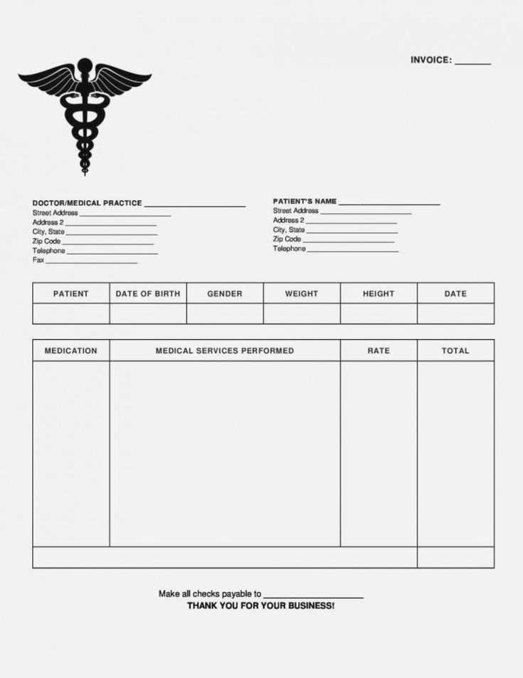 medical bill receipt template