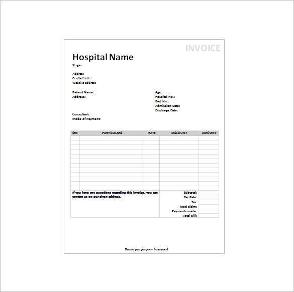 medical receipt template pdf